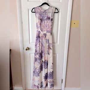 True Violet Floral Maxi Dress 8UK-0US